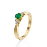 Pierścionek z szmaragdem i brylantami AJPZ_098